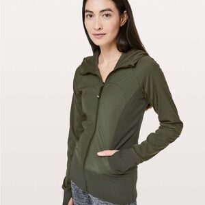 Women's Olive Green Hooded Jacket
